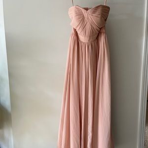 Blush pink strapless dress